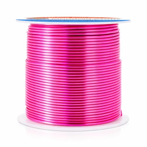 Image of Mandala Crafts 20 Gauge Anodized Aluminum Craft Wire for Jewelry Making - 100 FT Colored Flexible Hot Pink Wire - Bendable for Bonsai Armature Crafting Sculpting