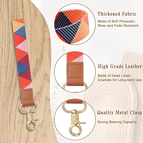 Cton Lanyards For Keys Soft Polyester Keychain Wristlet With Key Rings And Metal Clasp Wrist Lanyard Key Chain With Unique Checkboard Pattern Lanyards For Id Badges, Card, Wallet, Phone, Camera #TOP2