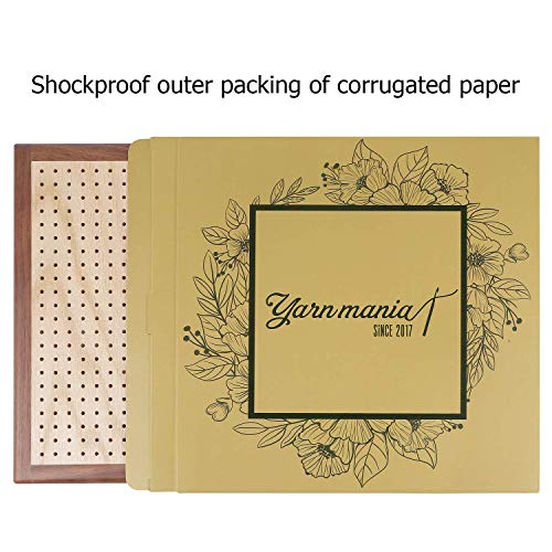 Yarn Mania - Premium Blocking Boards for Knitting with Grids - Handcrafted Wood Crochet Blocking Board (13 inches) - Thumbnail 4