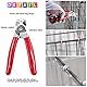 Glarks 362Pcs Hog Ring Pliers with Hog Rings Kit, 360Pcs 1/2’’ 3/4’’ 3/8’’ Steel Hog Rings with Angled Hog Ring Pliers and Anti-Cutting Gloves for Upholstery, Fencing, DIY Craft, Furniture and more