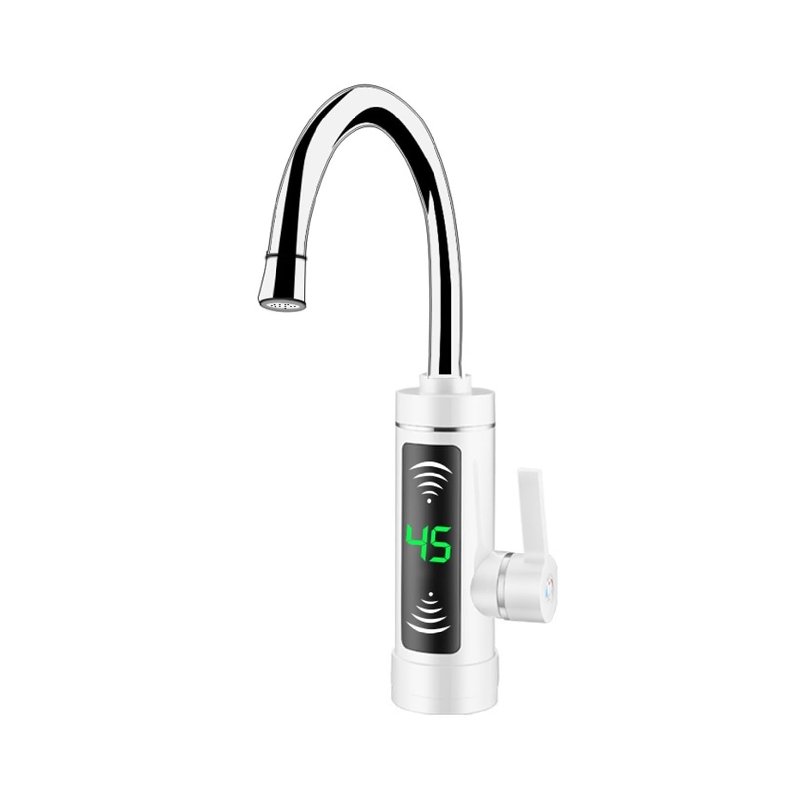 LNHHG Electric Water Heater Bathroom,Kitchen Water Tap Faucet,Tankless Instant Hot Water Faucet Fast Heat(Bianco)
