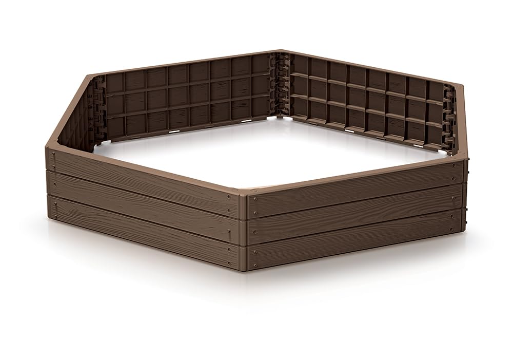 B2c Brown Garden Raised Grow Beds -Strong- Rectangle Square Hex Vegetable Herb Box Planter Trough (, Oval 130Cm X 150Cm)