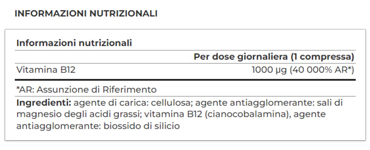 Yamamoto Vitamina B12 Metilcobalamina 1000mcg - 60 compresse, combatte affaticamento e stress