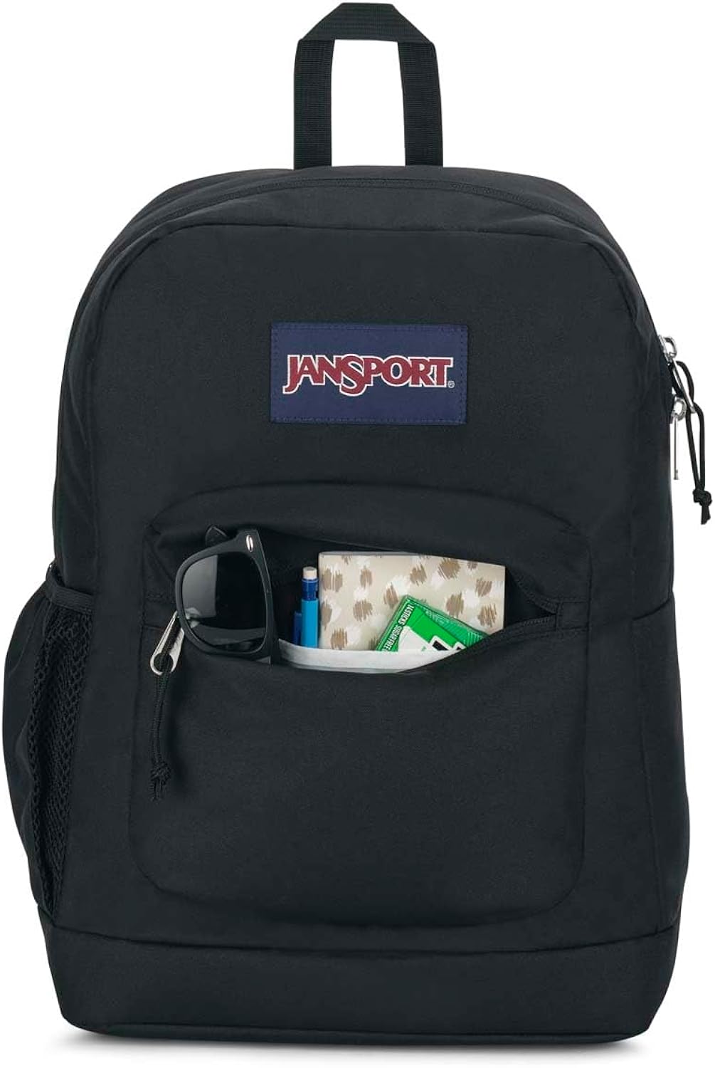 Black 600D Polyester Unisex School Backpack with Padded Straps