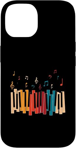 Miniatura 4 de iPhone 11 Pro Notas de Música Teclado Colorido Piano Case