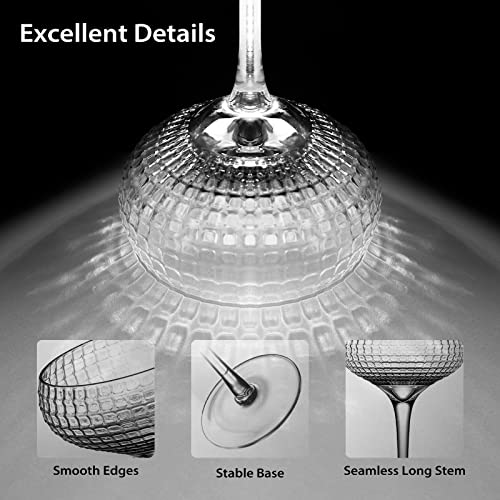 Yy Vintage Coupe Cocktail Glass - Crystal Martini Glass With Stem, Perfect For Drinking Cocktails, Martini, Margarita- 6 Oz Bar Glasses, Clear… #TOP2