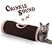 ALL FOR PAWS Cat Tunnel for Indoor Cats, Collapsible Play Tunnel Tube with Peek Hole and 1 Play Ball for Small to Medium Cats, Kittens, Rabbits, Ferrets(Receive One Tunnel – Brown or Gray or Tan)