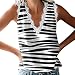 Camicia con Scollo a V Stampata da Donna Canotta in Pizzo Canotta Allentata Casual Camicia Camicie Senza Maniche in Chiffon Vestito Bianco Estivo (XL,Bianco)