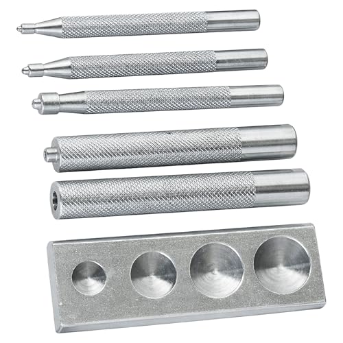 Tandy Leather Snap-All Snap Setter Set - Clean Snap Installation for Leather Crafts and Repairs - Manual Steel Tools for Consistent Results - 8108-10 - Metal Tool Set
