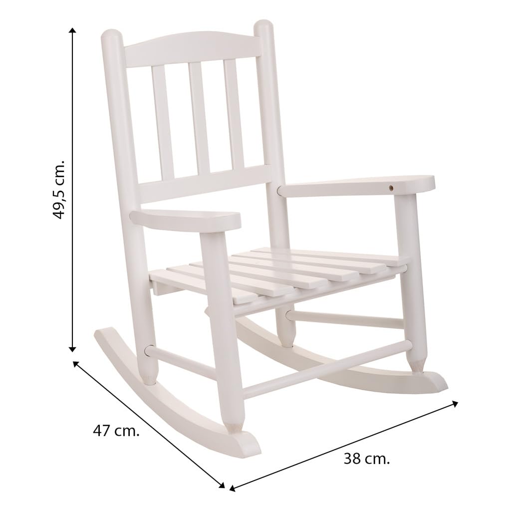 WANDERLUST DECO Mecedora Infantil de Madera Color Miel 38x47x49,5