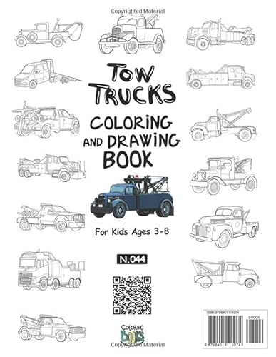 image for Tow Trucks Coloring and Drawing Book For Kids Ages 3-8: Fun with Color