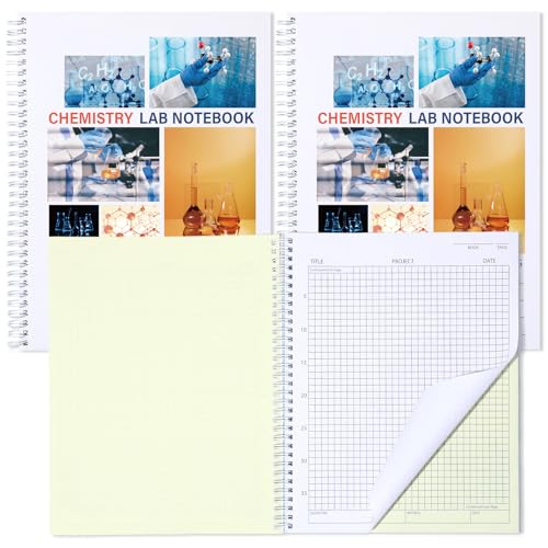 Cuaderno de laboratorio de química ideal para prácticas universitarias de formato 8.5 x 11