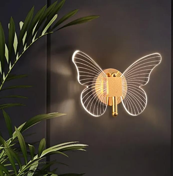 Image of 12 Watt Led Wall Light and Wall scones wall lamp for- Home, Kitchen, Bedside, Bedroom, Living Room, Office, Indoor, Bedside, Mirror Side, Diwali Lighting (Butterfly Wall Light)