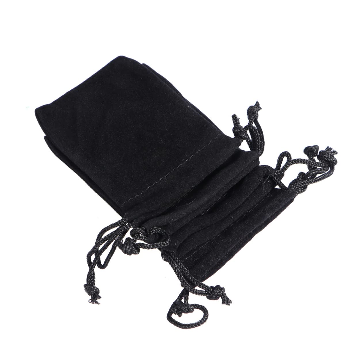 minkissy 10stücke Schmuckbeutel Set Schwarz Für Uhren Ketten Armbänder Und Kleine Gegenstände Praktische Zugbandverschlüsse Für Einfachen Transport
