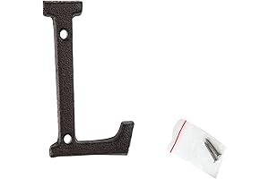 Outdoor Letter L: 4.9 Inch Cast Iron Address Sign Number