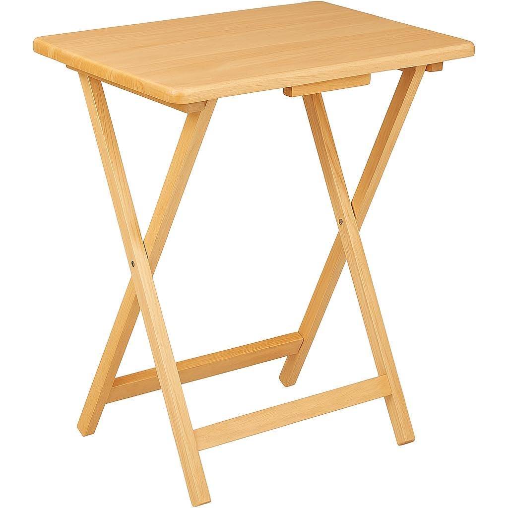 Premium Wooden Folding Table | 66cm Height | Foldable Snack Table & Coffee Tray | Compact Side Table for Sofa | Durable & Lightweight Wood | Space-Saving Multipurpose Table for Home & Office Use (1)