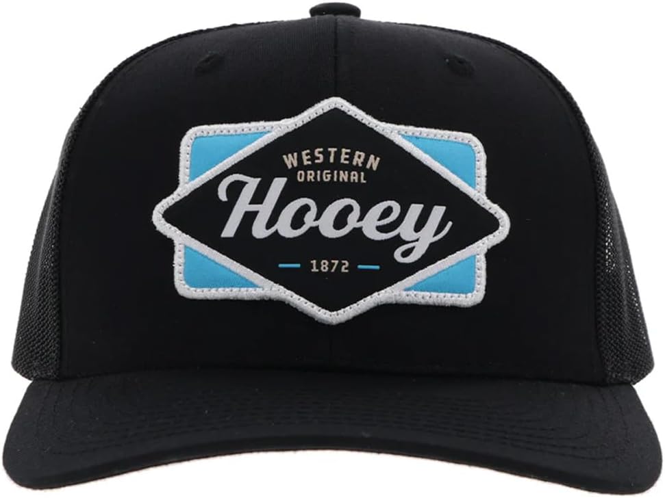 HOOEY Adjustable Snapback Trucker Mesh Back Hat (Diamond - 2322T-­BK)