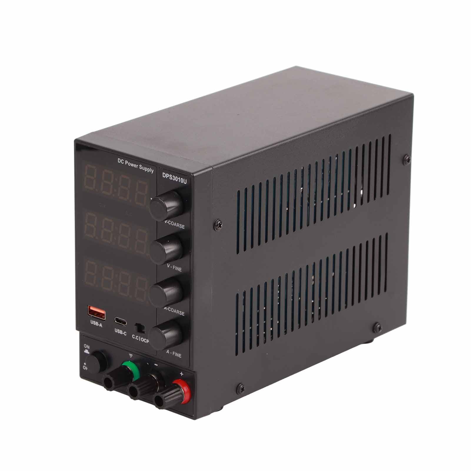 FTVOGUE Regulowane 30 V 10A DC Zasilacz USB Szybkie ładowanie OBTERNEK OBROTOWE DLA PŁATNOŚCI PLAPOWEGO, SZKOŁYCH LABORY I LINE PRODUKCJI (Wtyczka UE 220V 4W)
