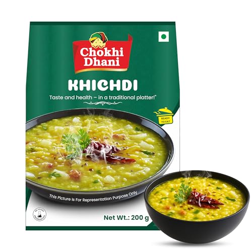 Image of Chokhi Dhani Instant Moong Dal Khichdi 200g | Ready to Eat Meal | Light & Easy to Digest | Non-Spicy | No Preservatives | Travel & Office Friendly