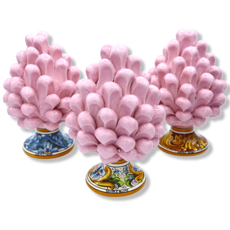 Pomme de pin Sicilienne Caltagirone Rose pour meuble vide