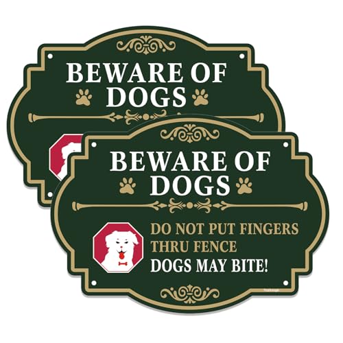 Placa de advertencia perros libre de óxido resistente a la intemperie
