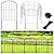 Decorative Garden Fence 24in (H) x 10.5ft (L), 10 Panels No Dig Garden Fencing Animal Barrier for Dogs Rabbits Arched Flower Bed Edging, Metal Wire Border Panel for Outdoor Patio Yard Decor