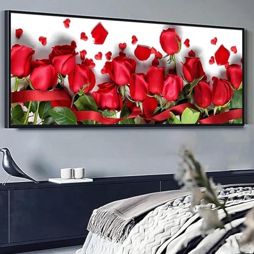 Toile de fleurs rouges pour porche et décoration de salon moderne