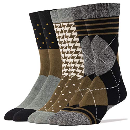 Sock It Up Men's Casual Dress Colorful Stylist Socks, Office Crew Socks