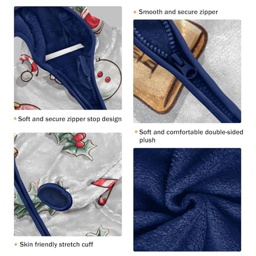 Christmas Holiday Stickers Girls Fleece Jacket Girls Fall Jacket Girls Zip Up Hoodie Girls Sherpa Jacket 2-10T3