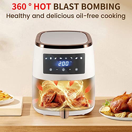 ZXSXDSAX Luchtfriteuses 5.5L Multifunctional Hot Air Fryer Household Electric Oven Fully Automatic Electric Fryer 360° Thermal Cycling - Afbeelding 4
