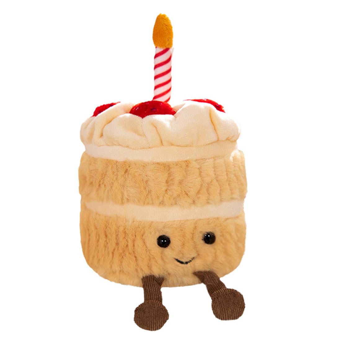 Cake Kuscheltier,Geburtstagskuchen Plüschtier Kissen Weiches,Puppe Spielzeug 3D werfen Kissen Cartoon Spielzeug,Lächelnde Cake Plüsch Kreatives Geburtstags Geschenke
