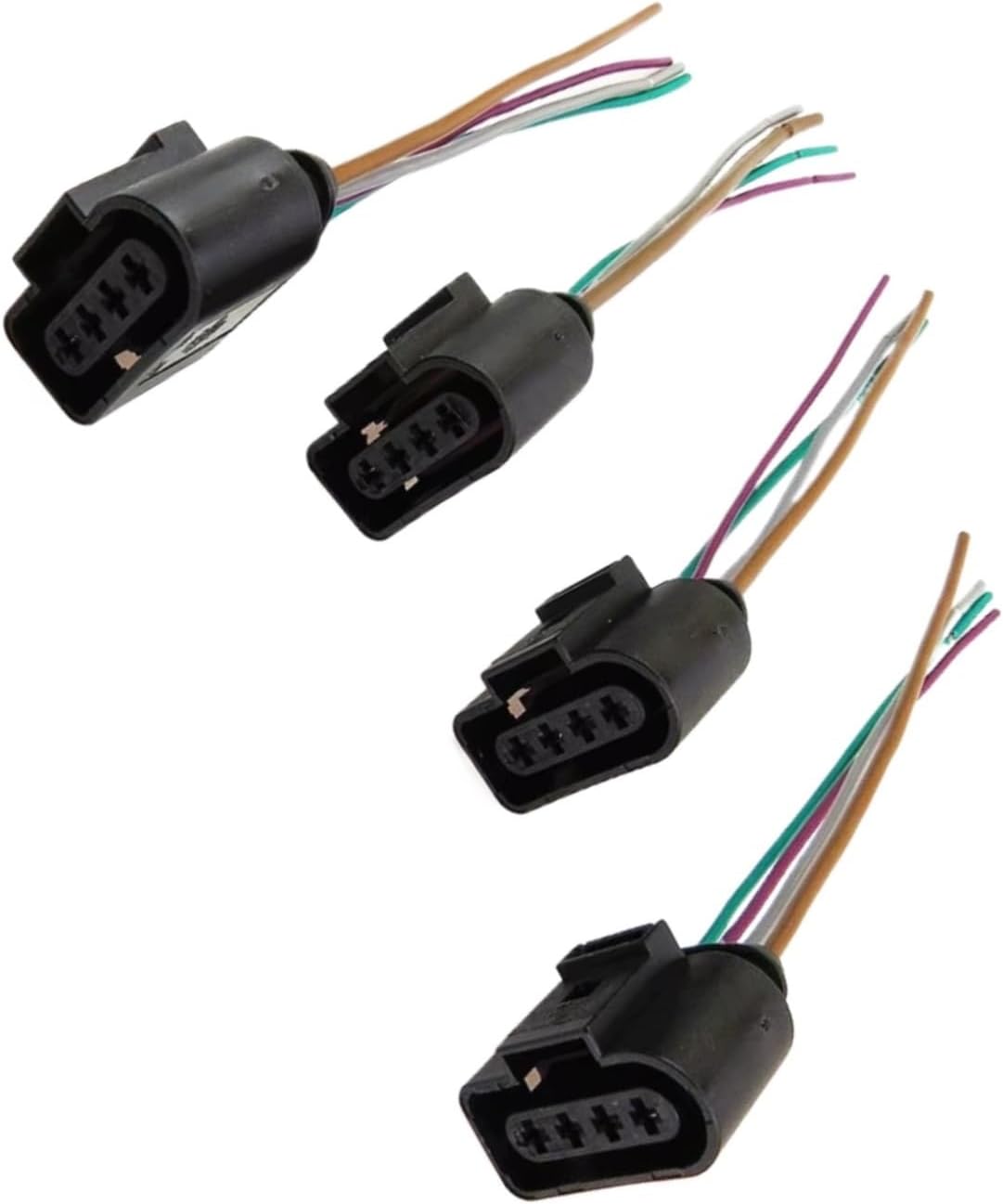Automotive Ignition Coil Parts Compatible With Vw For Beetle For Golf MK4 For Bora 1J0973724 Engine Ignition Coil Wiring Harness Connector Plug(4pcs)