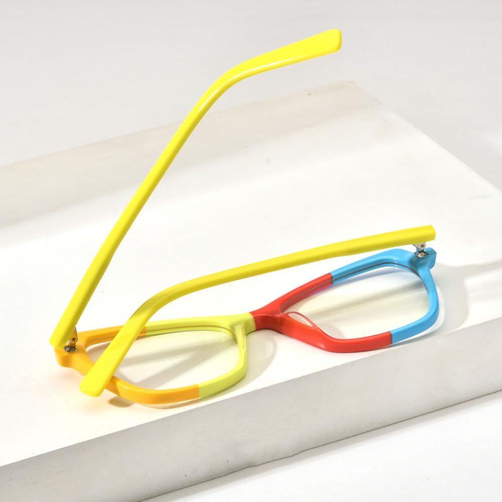 MUTYNE Montura de gafas de acetato multicolor para mujer, gafas de ojo de gato, gafas de ojo de gato