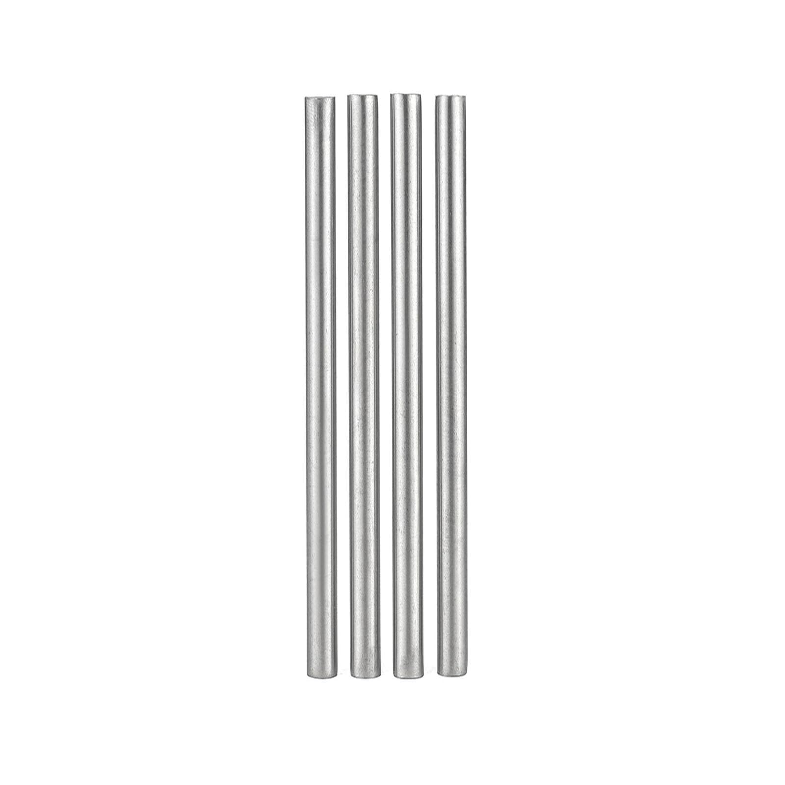 10 Stück Edelstahlstäbe, Edelstahl Rundstäbe 4mm x 500mm, 304 Metallstäbe Stabstahl für DIY Handwerk Modellauto Flugzeug