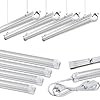 8Pack 4FT LED Shop Light Garage Lights,50W 6000K 7500LM White Light,Hanging/Surface Mount,T8 4FT LED Tube Lights for Warehouse Workshop Basement,Linkable LED Shop Lights,Plug and Play