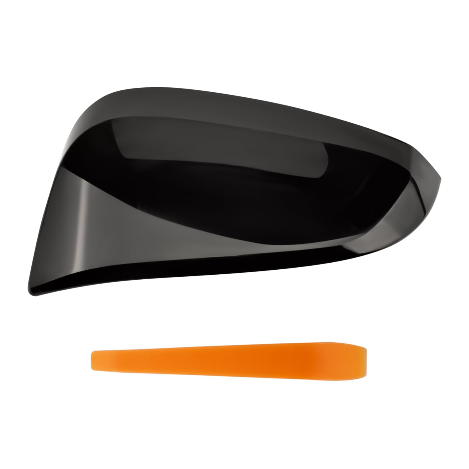 Glossy Black Door Rearview Mirror Cover Fits for Toyota 2013-2023 4Runner 2016 RAV4 HV 2013-2015 RAV4 87915-42160-J1 87945-42160-B1(Left driver side)