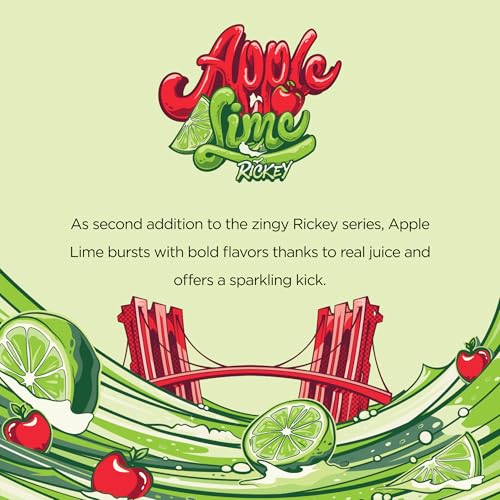 Image of AriZona Apple Lime Rickey Soda | Fruit Juice Cocktail | 22 Fl Oz (12 Pack)