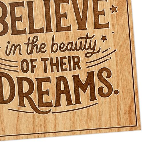 Hallmark Signature Wood Graduation Card (Beauty of Dreams)