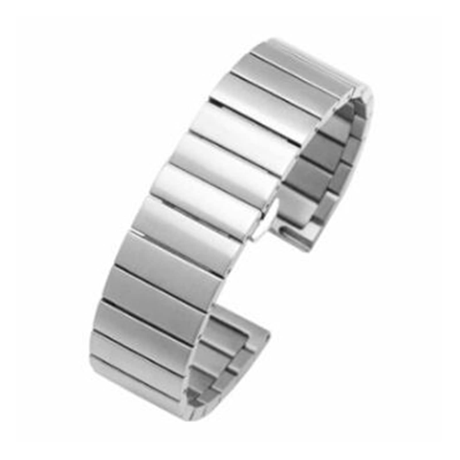 Correa de reloj, Correa de reloj, hebilla, correas acero inoxidable plateadas, 16mm, 18mm, 20mm, 22mm, correa Metal, relojes pulsera