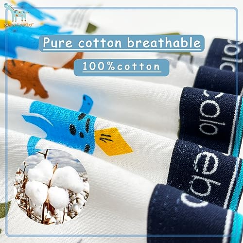 boys underwear, 100% cotton, toddler boxer briefs, Flex waistband, 2-20T(6PCS random pattern)3