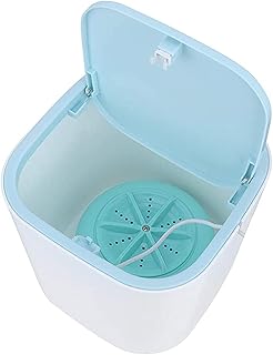 HHORB Mini Machine À Laver, Machine À Laver Automatique De Table De 3,8 L, Laveuse À Linge Portable Alimentée par USB pour Le Camping, Les Dortoirs, Les Appartements, Les Voyages d'affaires,Bleu
