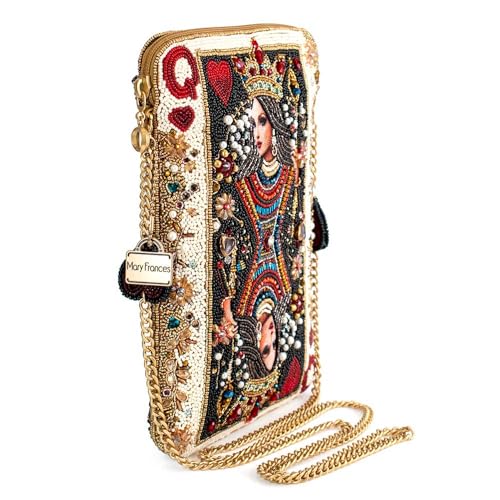 Mary Frances The Queen Beaded Mini Crossbody Bag Novelty Evening Clutch Purse, Multicolor3