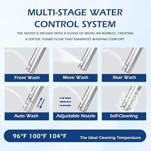 Image of GAICOM Electric Bidet Toilet Seat Elongated, Smart Heated Toilet Seat with Instant Warm Water, Warm Air Dryer, Front & Rear Wash, Remote Control, Soft Close, Self-Cleaning Nozzle, Night Light