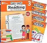 180 Days&cent;: Includes 5 Assorted Workbooks to Practice Math, Reading & Problem Solving Skills for 3rd Grade Practice Workbook for Classroom ..Created by Teachers (180 Days of Practice)