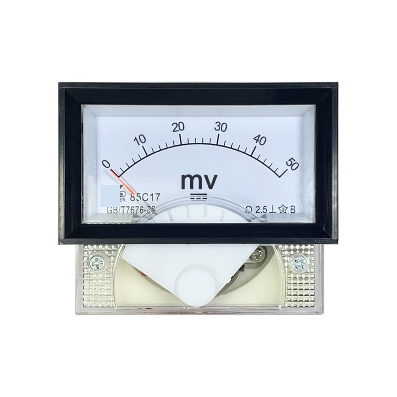85C17, voltímetro de milivoltios de CC, medidor de Puntero de pequeño Voltaje, 50 mV, 75 mV, 100 mV, 200 mV, 300 mV, 500 mV, 1000 mV, 40 x 70 mm
