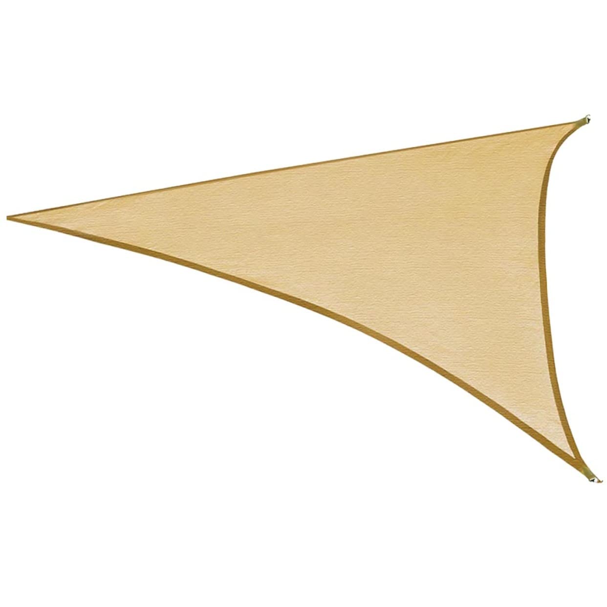 Voile D'ombrage Triangulaire PE Anti-UV avec Corde Fête | Installation Facile, Beige, Jardin et Pelouse, Usage Toutes Saisons, Résistance Renforcée