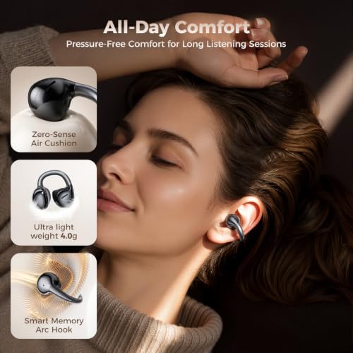 SUPERONE Open Ear Clip-On Earbuds with Air Cushion & Digital LED Display - image 2