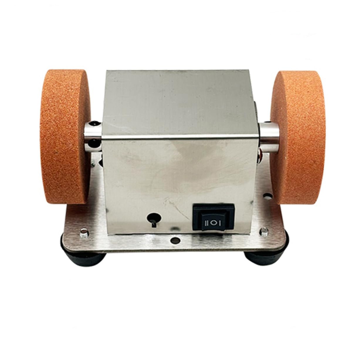 4 Inch Bench Grinder High-Speed 6000 RPM Grinding Tool for Precision Sharpening and Metalwork (Double sander + polishing set)