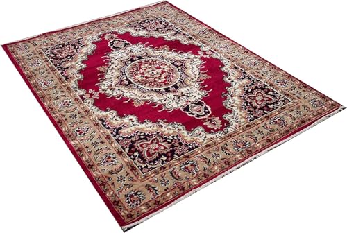 Image of 8x11 Feet Extra Large Area Rug | Super Soft Floral Multi Design Medium Thickness BCF Material Living Room Bedroom Home Decor