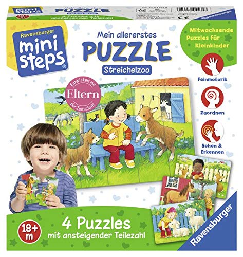 Preisvergleich Produktbild Ravensburger Mein allererstes Puzzle: Streichelzoo: 4 Puzzle 2-5 Teile